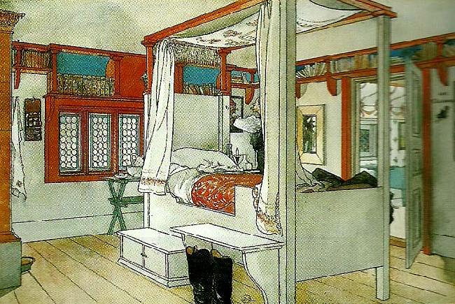 Carl Larsson pappas rum oil painting picture